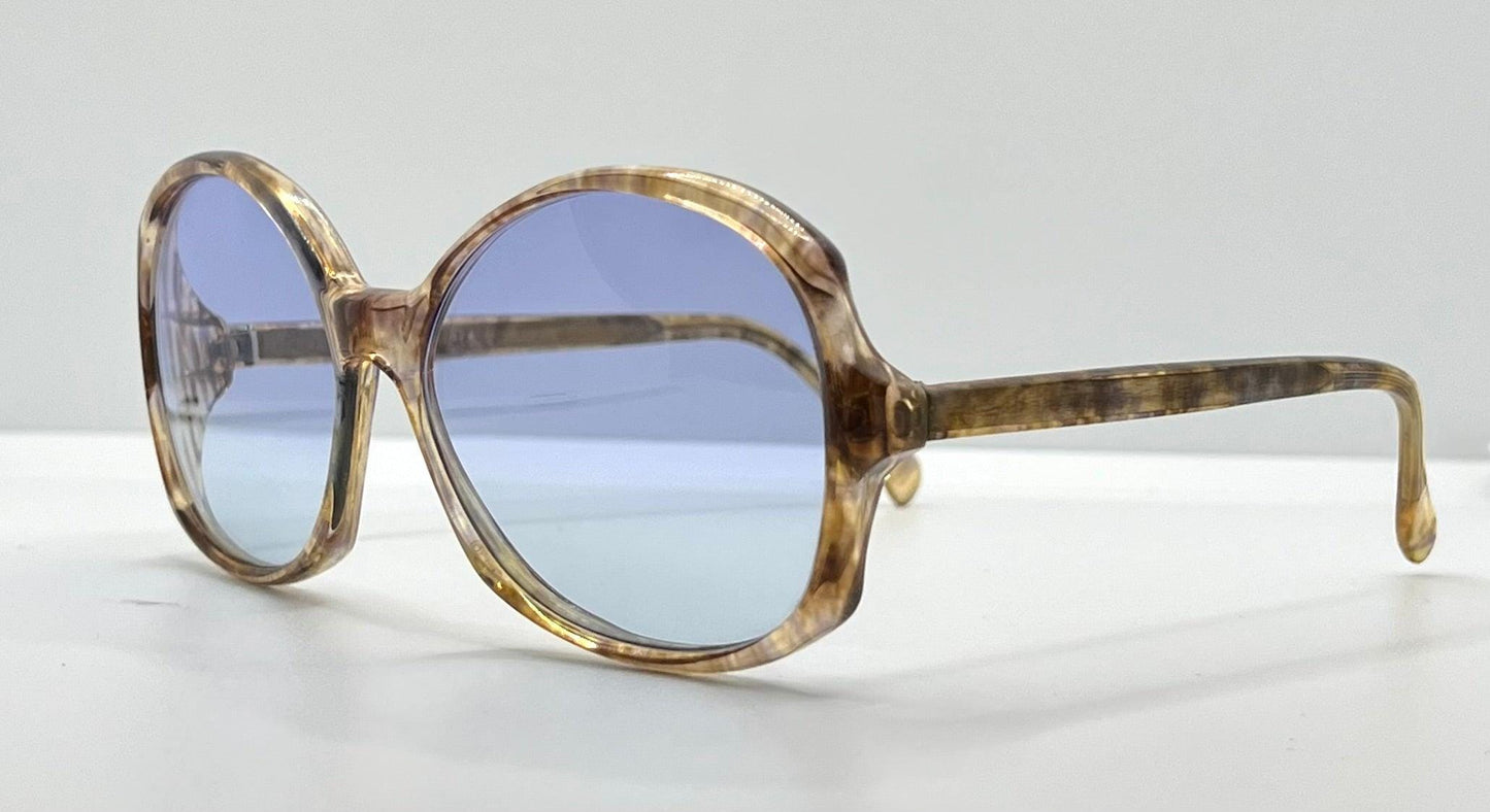 Tura 755-B – 5 1|4 Vintage Sunglasses W|New, Custom Solid Soft Lavender Day|Night Lenses-France