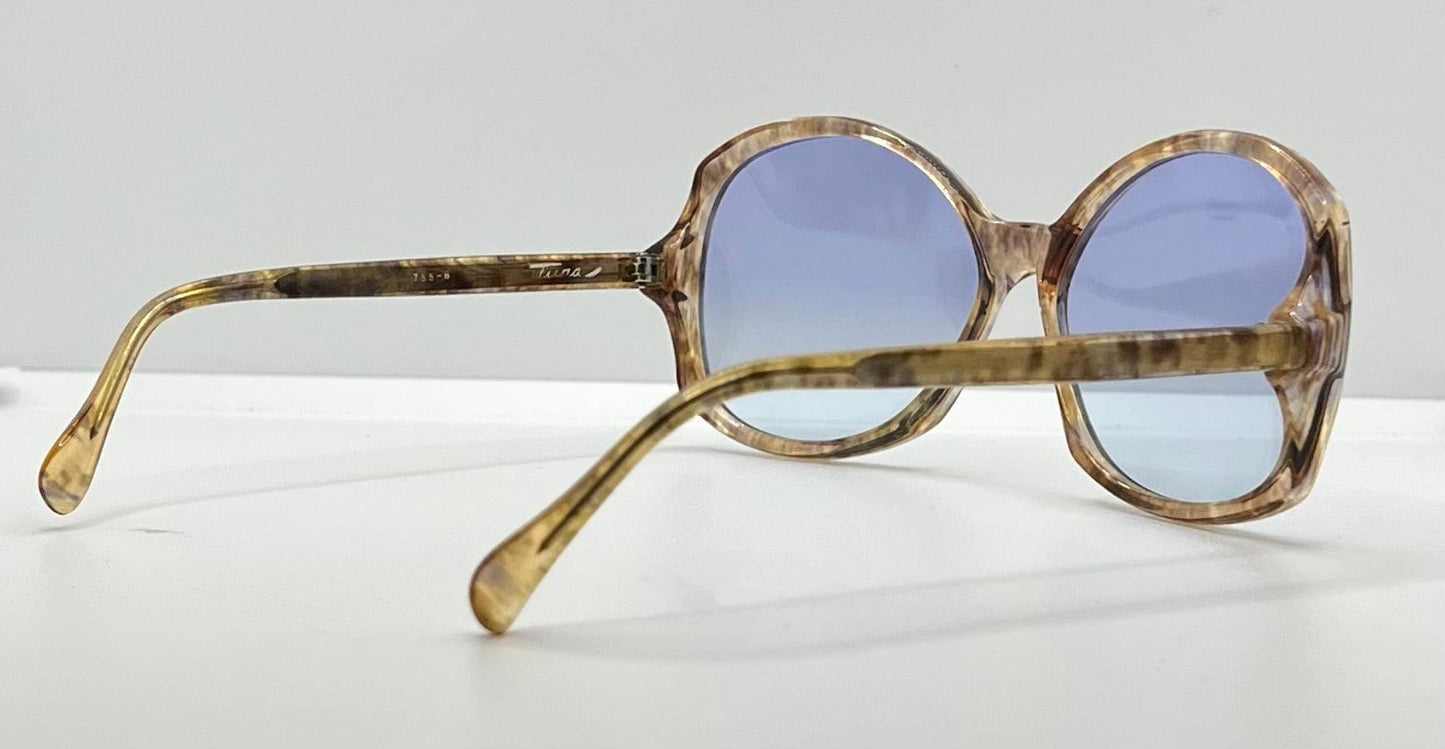 Tura 755-B – 5 1|4 Vintage Sunglasses W|New, Custom Solid Soft Lavender Day|Night Lenses-France