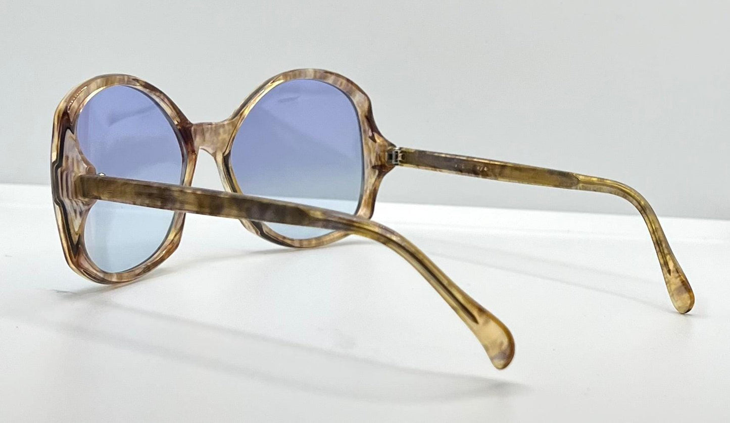 Tura 755-B – 5 1|4 Vintage Sunglasses W|New, Custom Solid Soft Lavender Day|Night Lenses-France