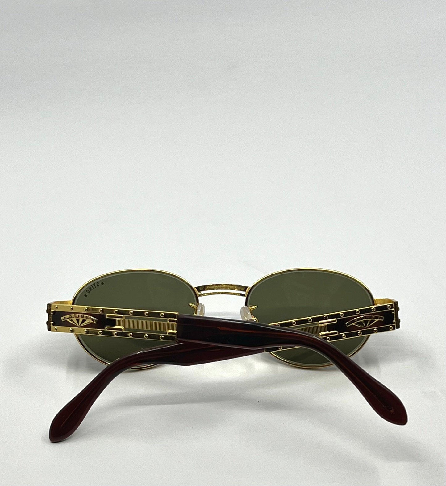 Sting 4170 Col 120 Vintage Sunglasses Gold Tortoise Oval Frame Deadstock Italy