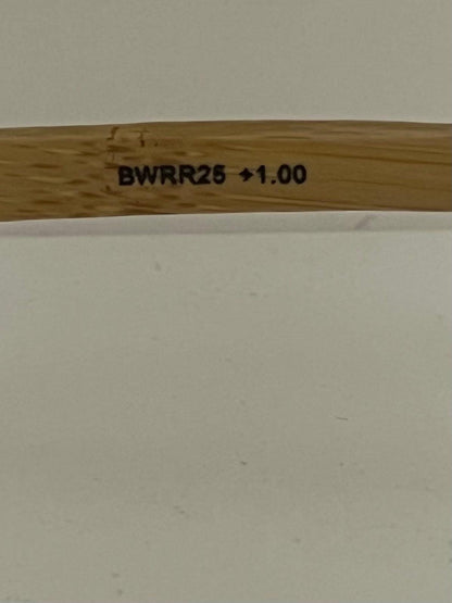 Georgio Caponi Genuine Bamboo Wood Unisex Rimless Readers W| Magnification Brand New