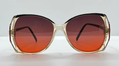 Sophia Loren Oversized Cat-Eye Sunglasses W|New, Custom Dark Grey|Blood Orange Gradient Lenses – Unknown Model