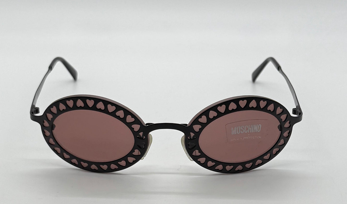 Moschino M3089-S 53017 Heart Cutout Sunglasses-Made In Italy-Vintage Deadstock