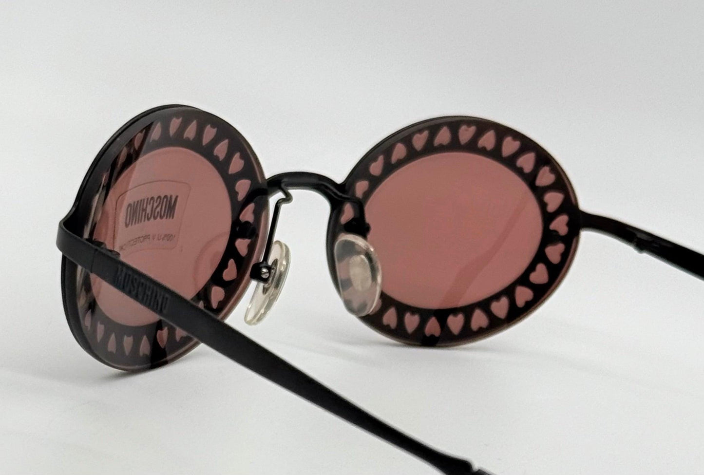 Moschino M3089-S 53017 Heart Cutout Sunglasses-Made In Italy-Vintage Deadstock