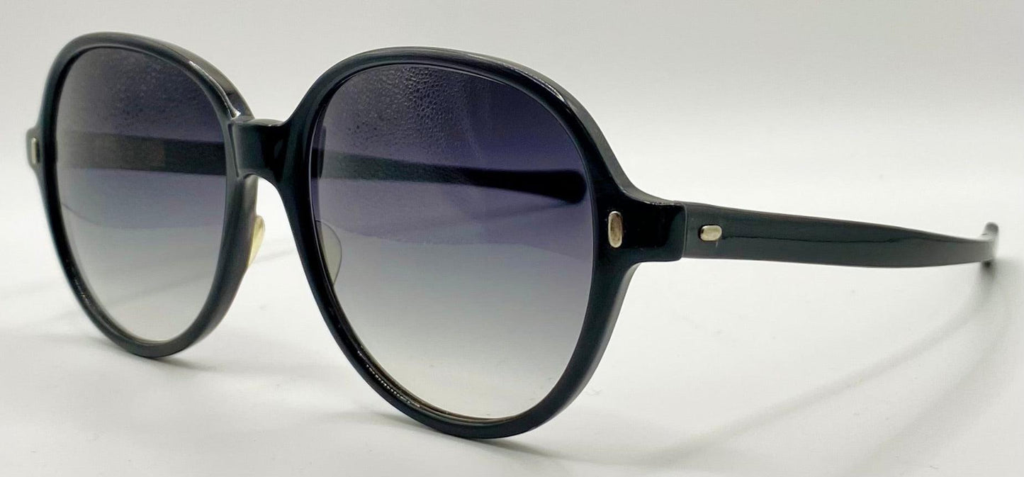 Vintage 1960S Sunmodes By Sro Rectangular Black Sunglasses W|New Custom Grey Gradient Berko’S Designs Lenses