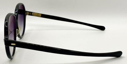 Vintage 1960S Sunmodes By Sro Rectangular Black Sunglasses W|New Custom Grey Gradient Berko’S Designs Lenses