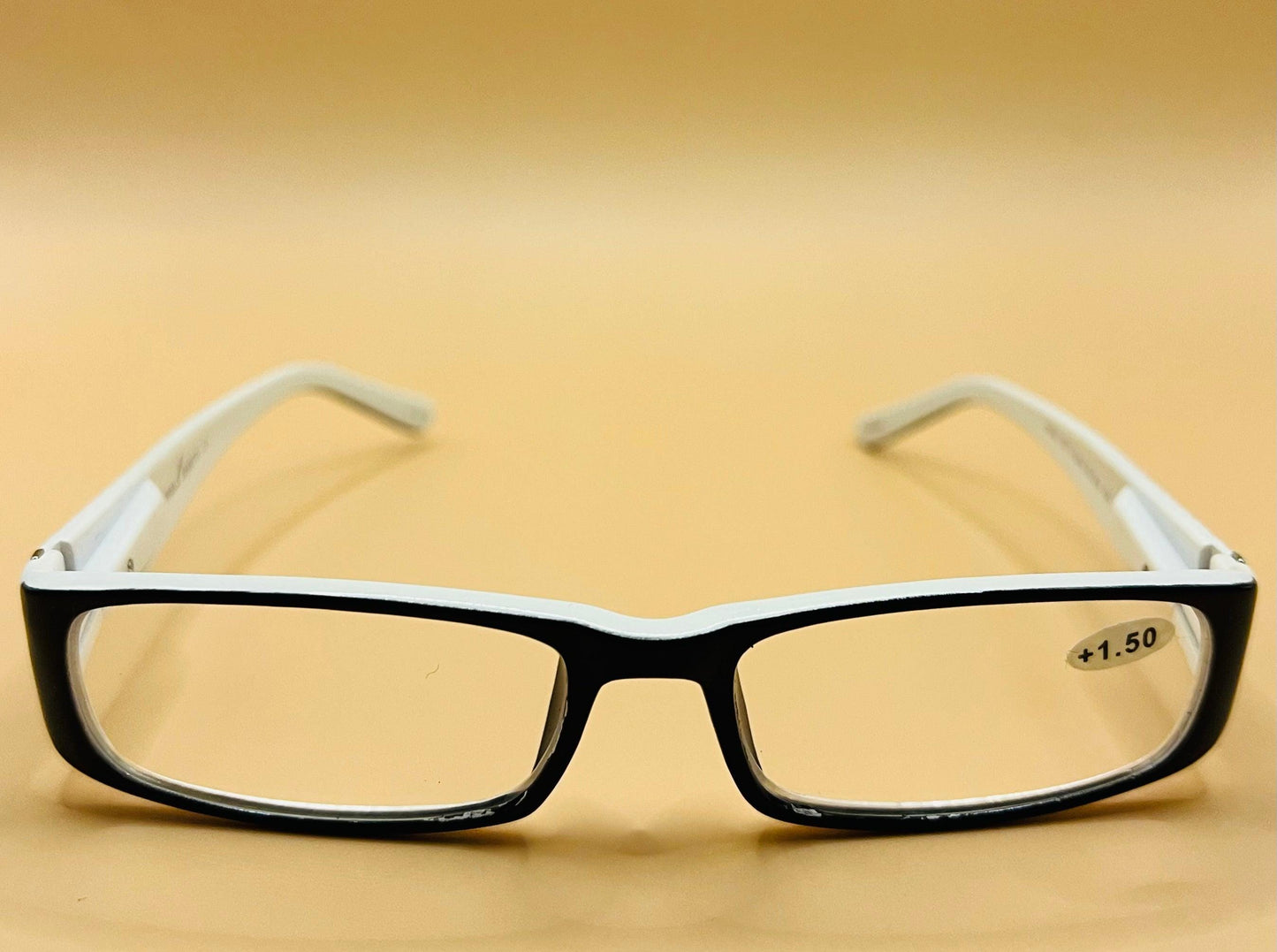 Pablo Zanetti Geometric Narrow Reading Glasses | Rectangular Frames | Spring Hinges | Silver Transition w| Patterned Arms