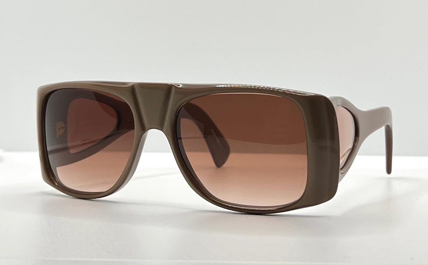 Ultra “Zorro” Vintage Sunglasses W|New, Custom Brown To Rose Gradient Lenses – Side Shields – Deadstock