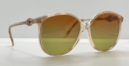 Yves Saint Laurent 781 – Oversized Vintage Sunglasses W|New, Custom Gradient Rose To Bottle Green Lenses-France