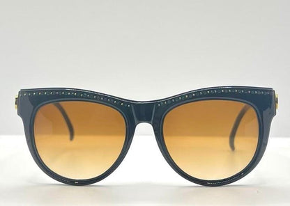 Brigitte Bardot Vintage Sunglasses-Black w|Micro-Crystals-Deadstock France