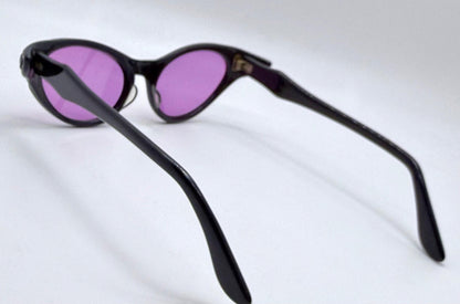 Vintage 1950S Sr Usa 5 1|2 Black Cat-Eye Glasses With Brand New-Custom Berko’S Designs Lenses