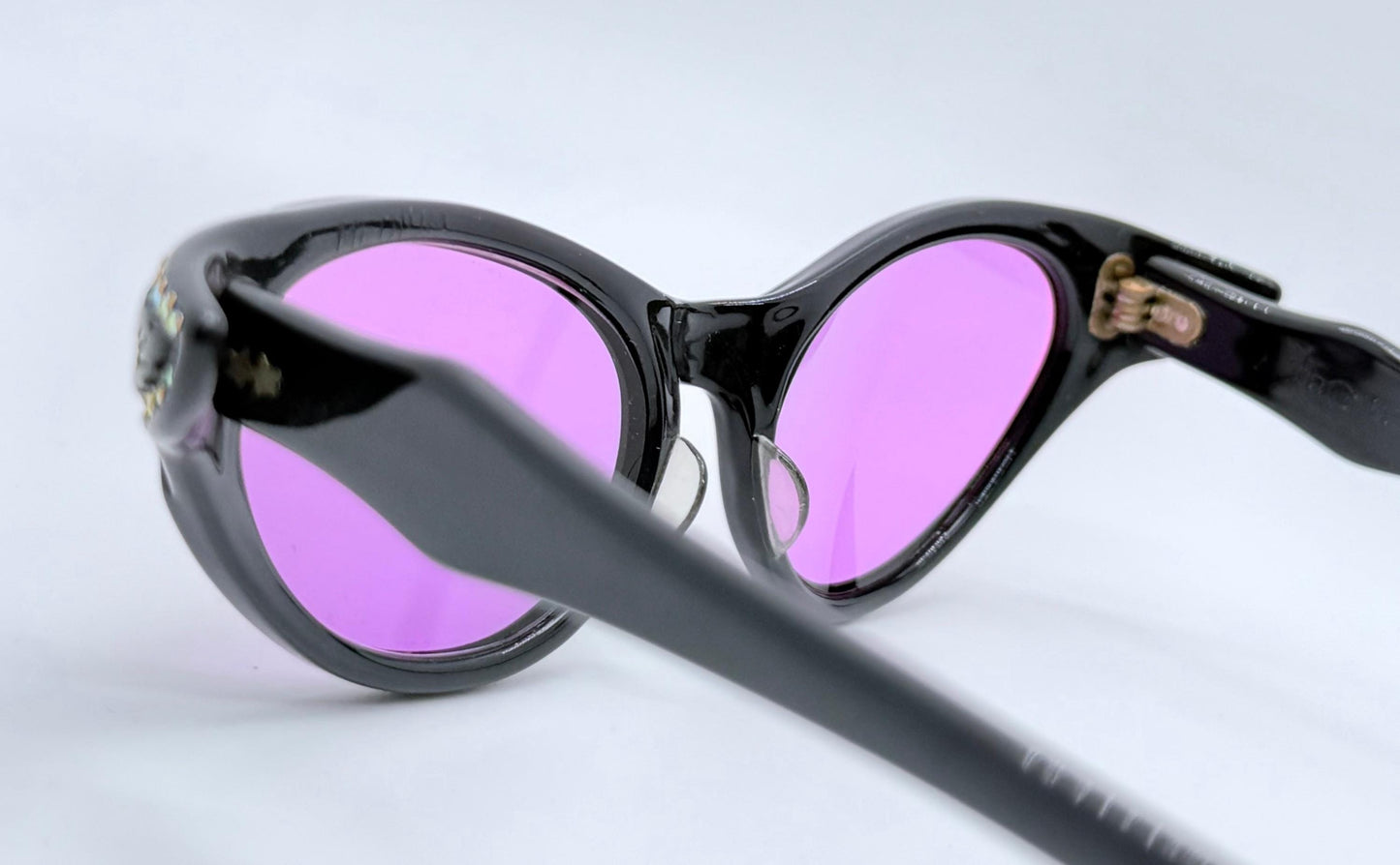 Vintage 1950S Sr Usa 5 1|2 Black Cat-Eye Glasses With Brand New-Custom Berko’S Designs Lenses