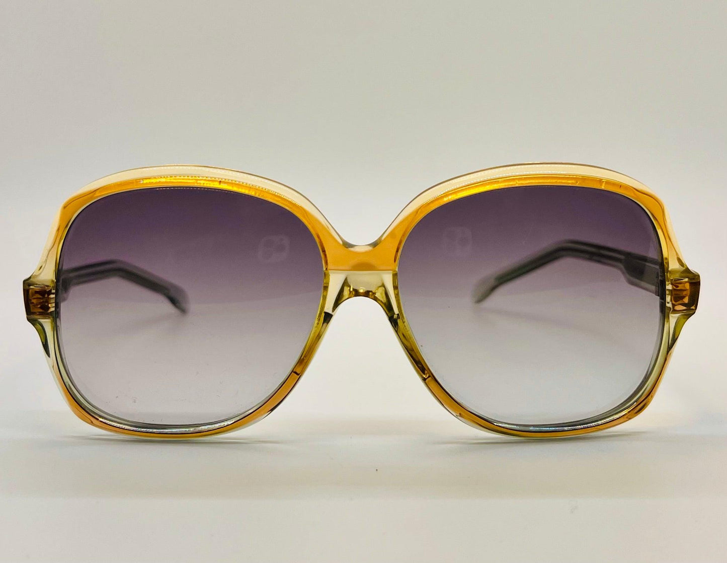 Vintage Emilio Pucci Sunglasses-Amber Gold Gradient Grey Lenses-Nos|Unworn