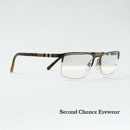 Burberry B1282 1008 Semi-Rimless Tortoise Glasses 55mm – Made in Italy