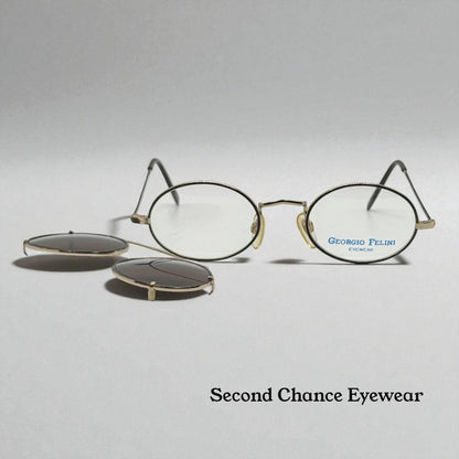Giorgio Felini W1480 G|To Vintage Eyeglasses-Deadstock Unworn With Original Clip-On