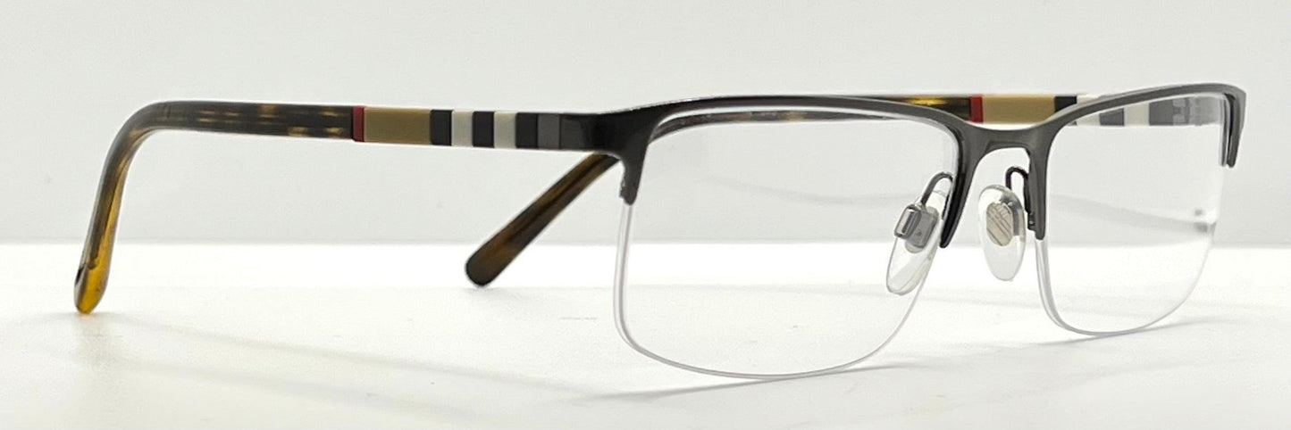 Burberry B1282 1008 Semi-Rimless Tortoise Glasses 55mm – Made in Italy