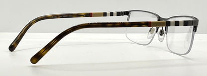 Burberry B1282 1008 Semi-Rimless Tortoise Glasses 55mm – Made in Italy