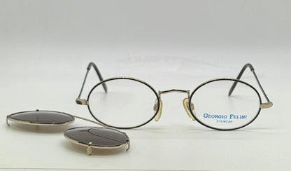Giorgio Felini W1480 G|To Vintage Eyeglasses-Deadstock Unworn With Original Clip-On