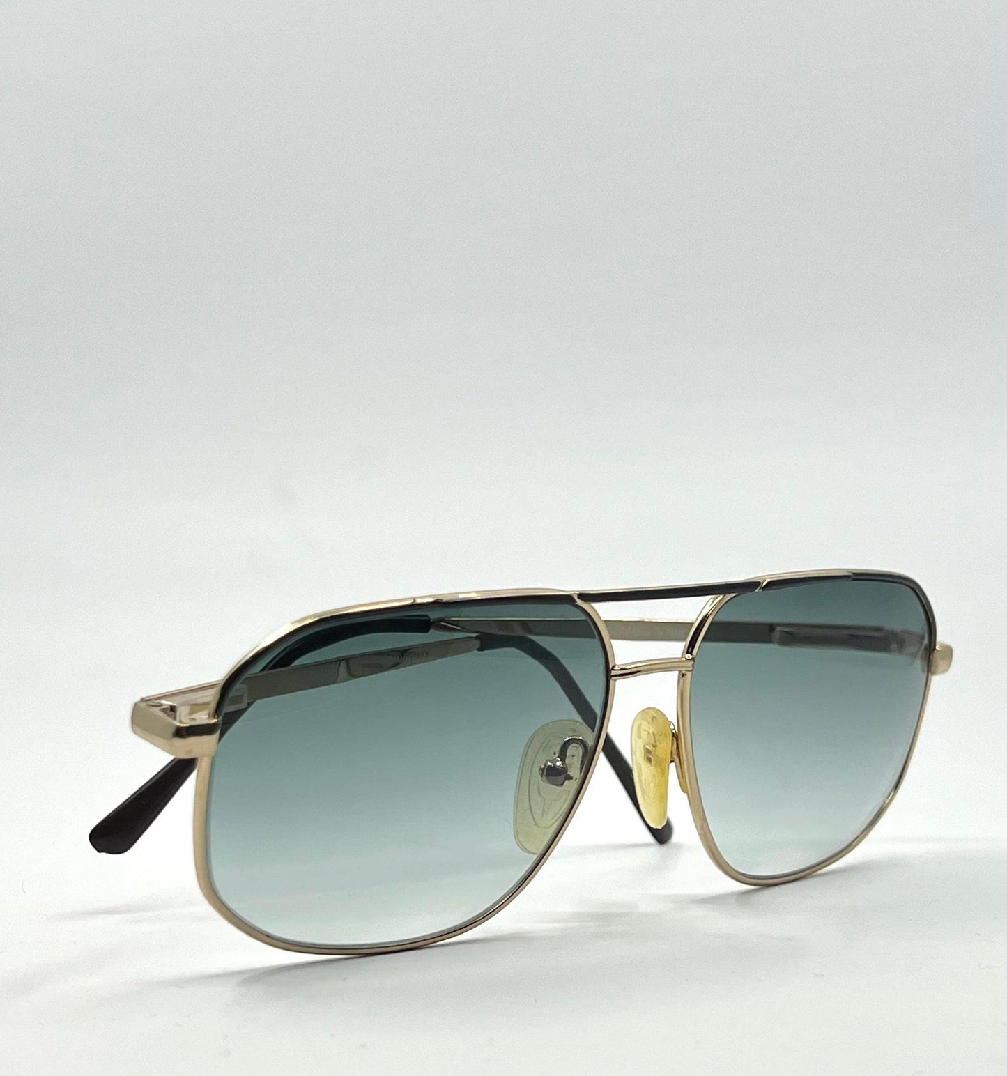 Georgio Felini 9788 Aviator Sunglasses W|New Gradient Tinted Custom Lenses-Vintage-Unworn-59Mm-Italy