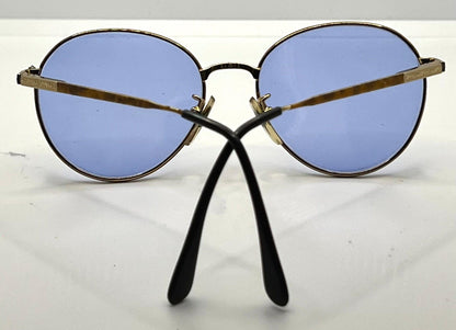 Semester Blond 081 Japan Vintage Sunglasses-Gold Frame W|New, Blue Custom Lenses