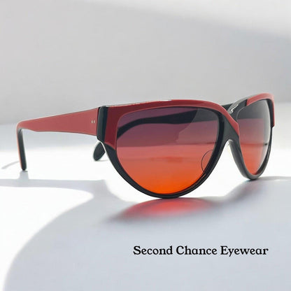 Sanford Hutton Vintage Sunglasses-Cs 57 Rb Red|Black W|New, Custom Gradient Lenses-Usa