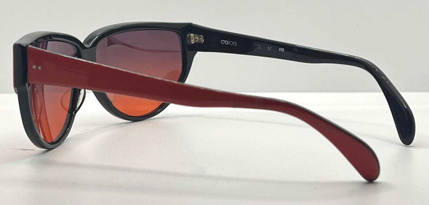 Sanford Hutton Vintage Sunglasses-Cs 57 Rb Red|Black W|New, Custom Gradient Lenses-Usa