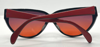 Sanford Hutton Vintage Sunglasses-Cs 57 Rb Red|Black W|New, Custom Gradient Lenses-Usa