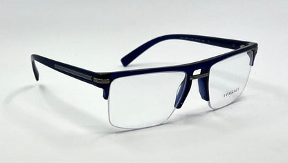 Versace 3269 5125 Blue Semi Rimless Eyeglasses 55mm -Italy-Deadstock|Unworn
