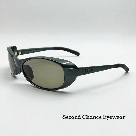 Fila 8501 Vintage Sunglasses-Made In Italy By De Rigo-Y2K Oval Wraparound-Col.9724