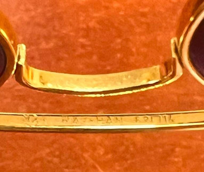 Vintage B&L Ray-Ban Large Metal Aviator 62-14 Gold Frame with New Blue Mirror Glass Lenses