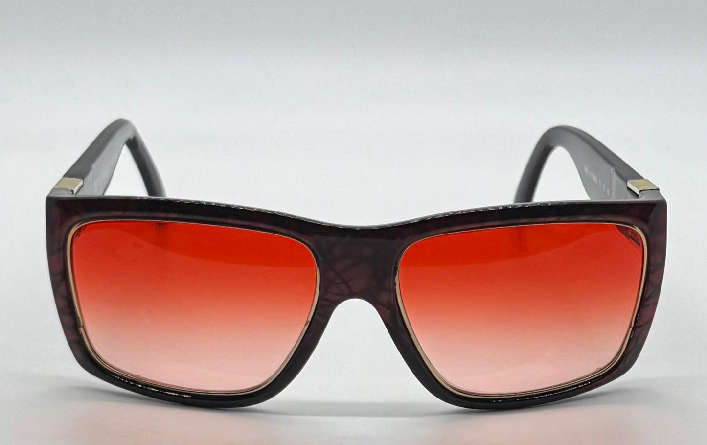 Ted Lapidus Paris Tl 1996 Vintage Sunglasses-New Custom Gradient Cherry Sunset Lenses