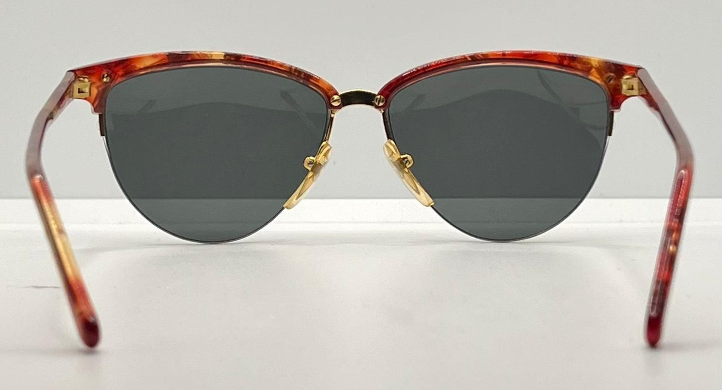 Versace 312|S Red Tortoise Vintage Sunglasses w|New Custom Lenses-52mm-Italy-Unworn