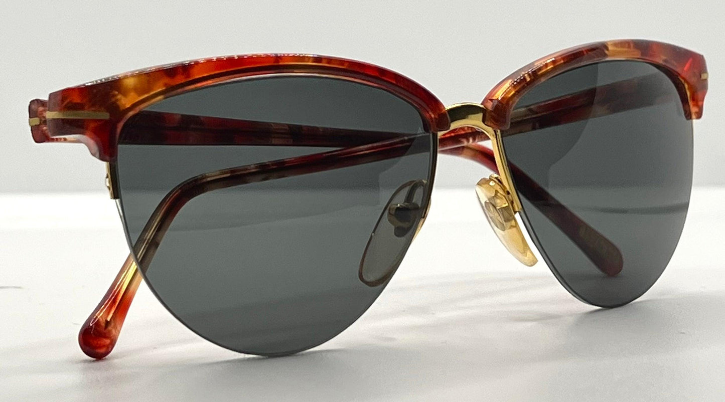 Versace 312|S Red Tortoise Vintage Sunglasses w|New Custom Lenses-52mm-Italy-Unworn
