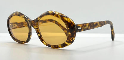 Amanda 5 1|4 Vintage Sunglasses W|New, Custom Solid Amber Day|Night Lenses-France