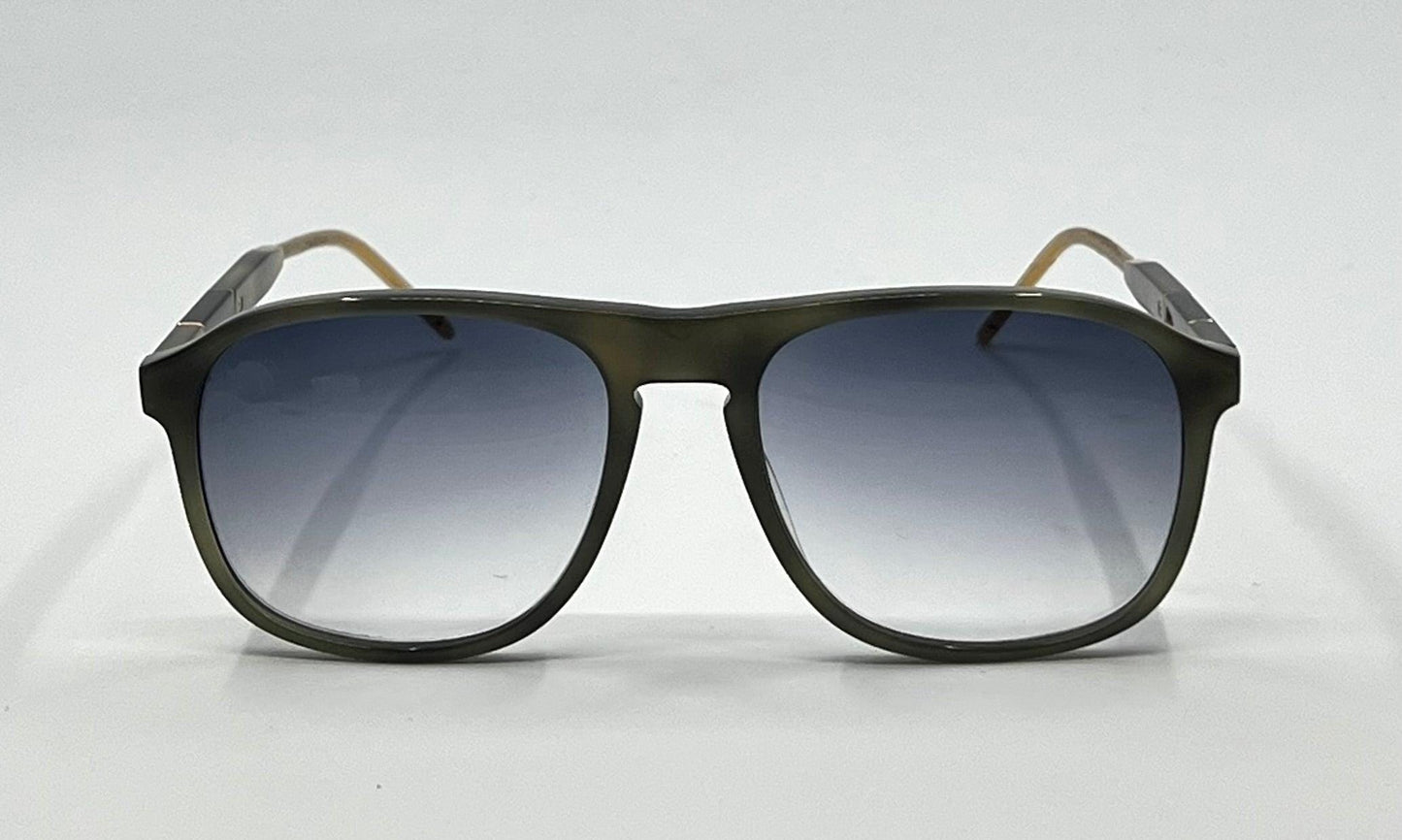 Gucci Gg0844S 003 Sunglasses Green Havana|Gold-Custom Gradient Lenses – Full Kit