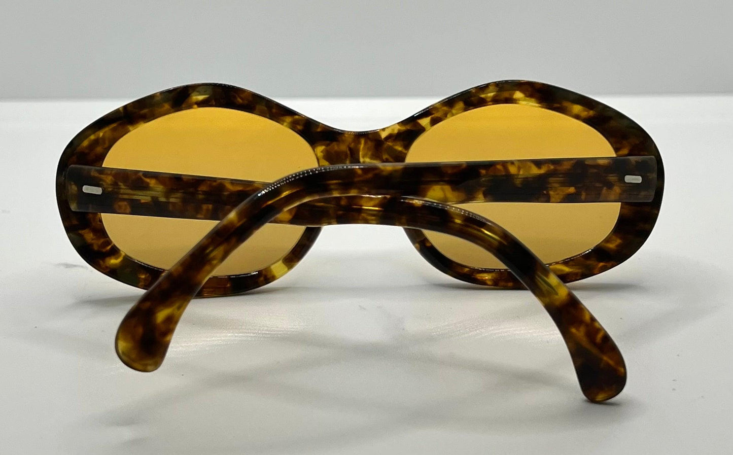 Amanda 5 1|4 Vintage Sunglasses W|New, Custom Solid Amber Day|Night Lenses-France
