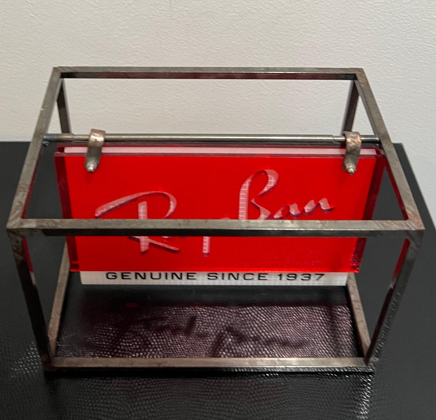 Ray-Ban “Genuine Since1937” Double Sided Metal|Plexi Counter Display-Authentic