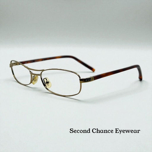 Gucci Gg1681 840 Vintage Deadstock Eyeglass Frame Gold Tortoise 135 Italy