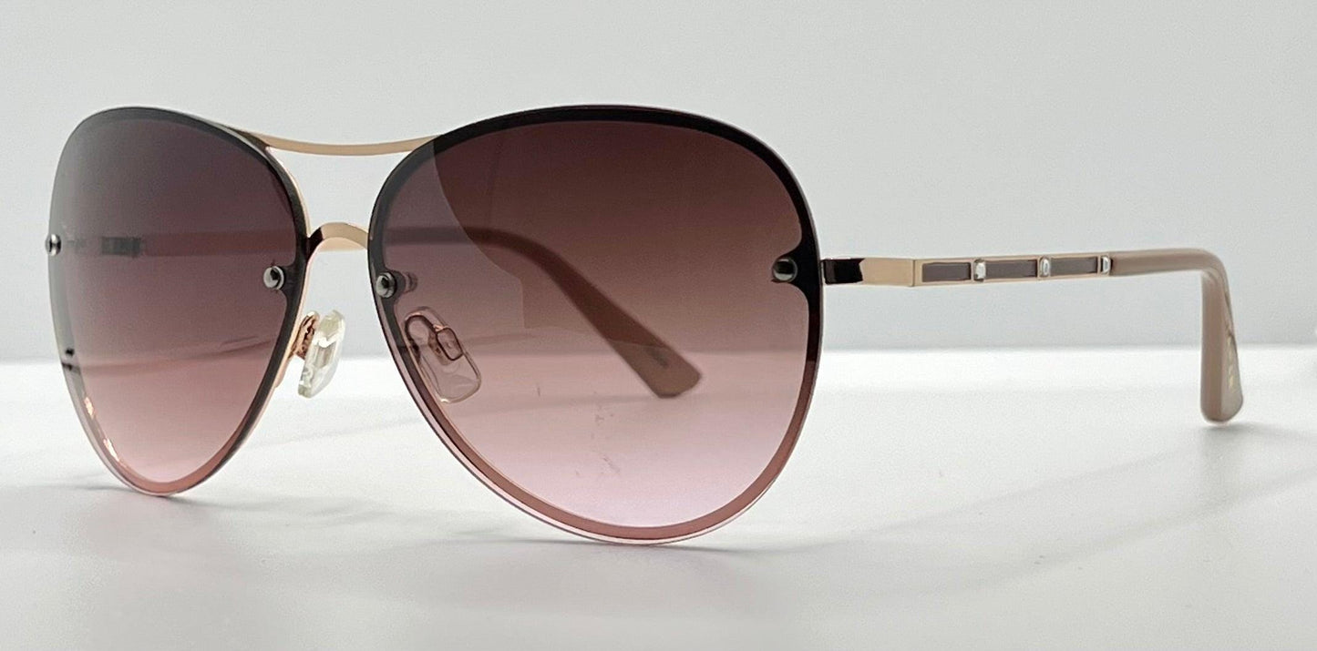 Tahari Th651 Gldnd – Hhth 0226-R - Gold|Nude Aviator W|Gradient Lenses- Pre-Owned-Like New