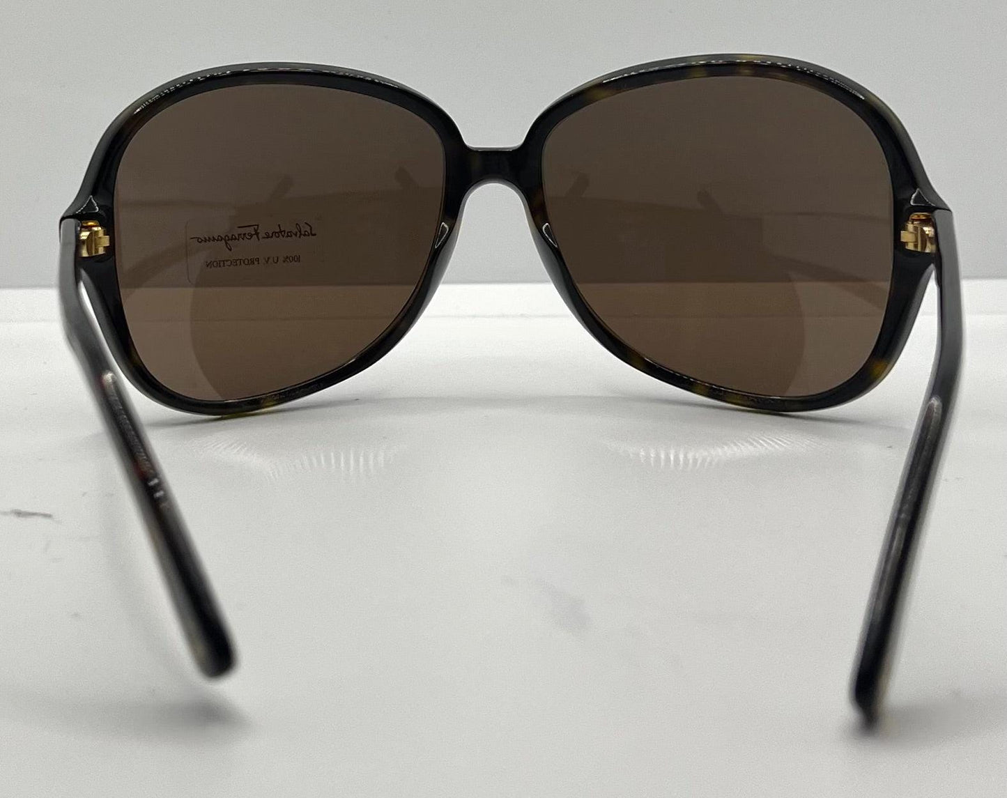 Salvatore Ferragamo 2178 102|73 Tortoise Brown 63Mm Sunglasses Italy Nos