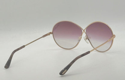 Tom Ford Raina-02 Tf564 28Z Oversized Mirrored Sunglasses-Discontinued, Made In Italy