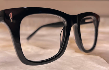 Bellagio Eyewear-Solid Black Wayfarer Model: Yc-21164 C1 | Size 49-22-148 | Brand New