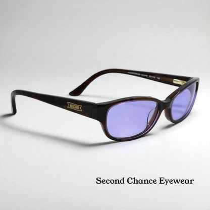 Moschino Mo096-04 Vintage Sunglasses W|New Solid Purple Custom Tinted Lenses-Full Kit-Italy