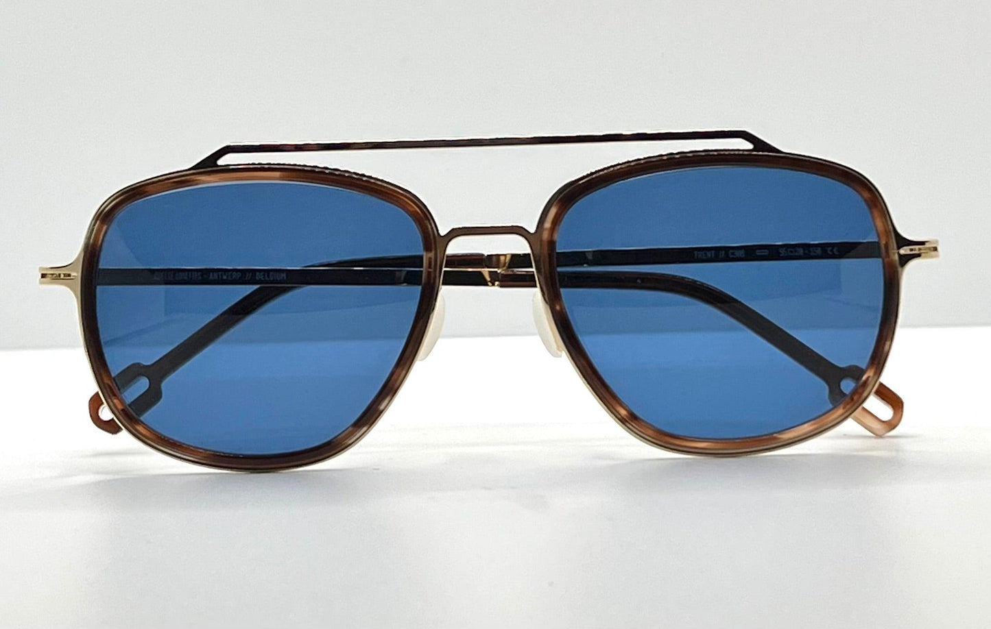 Odette Lunettes “Trenт” C308 W|New, Custom Blue Lenses-55Mm-New|Unworn