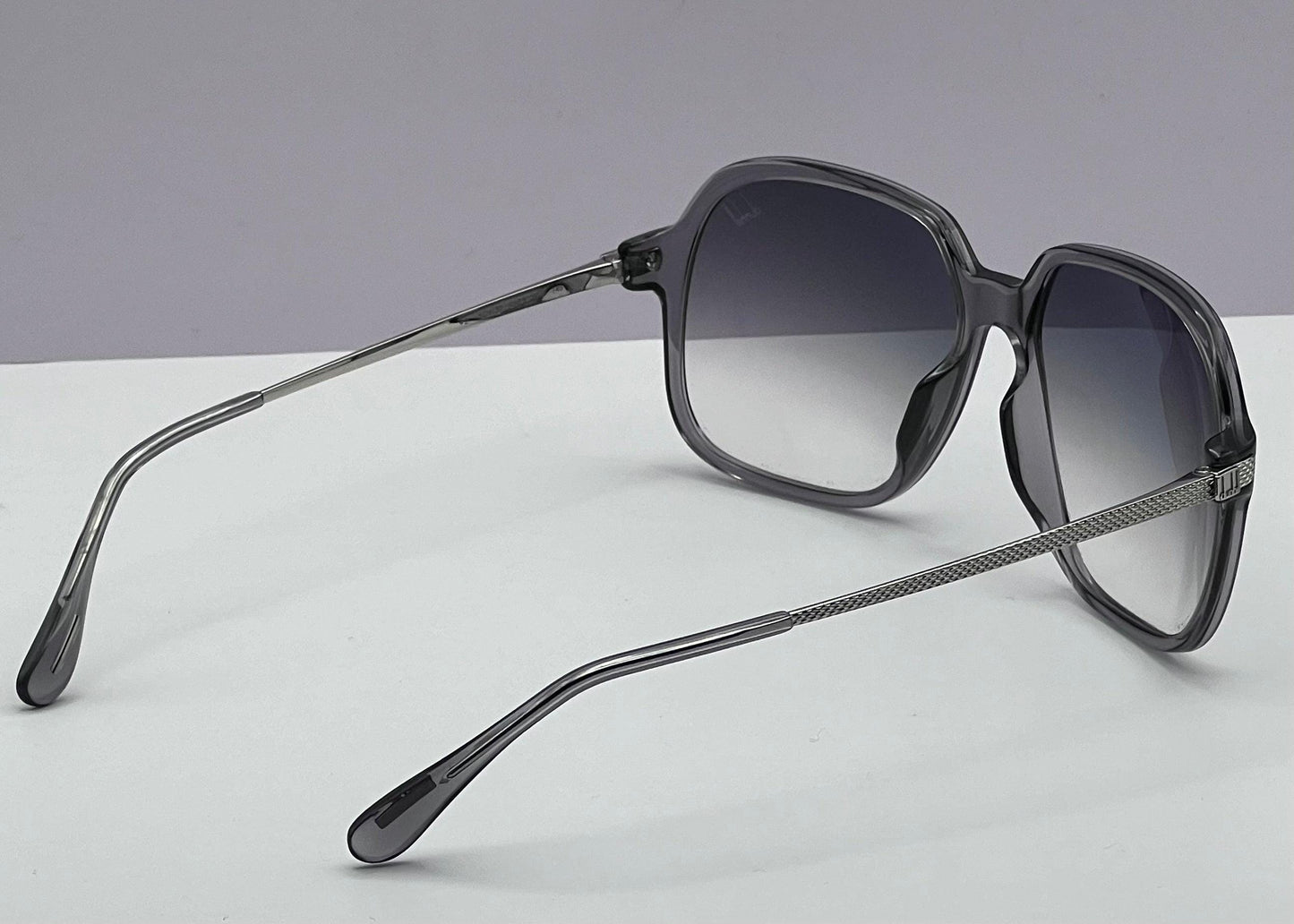 Dunhill Sdh130 09Mb-Transparent Grey Frame-Gradient Grey Lenses-100% Authentic