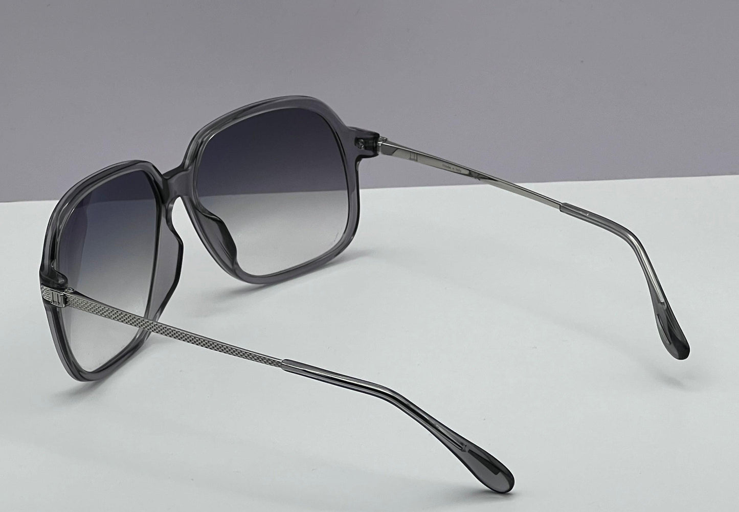 Dunhill Sdh130 09Mb-Transparent Grey Frame-Gradient Grey Lenses-100% Authentic