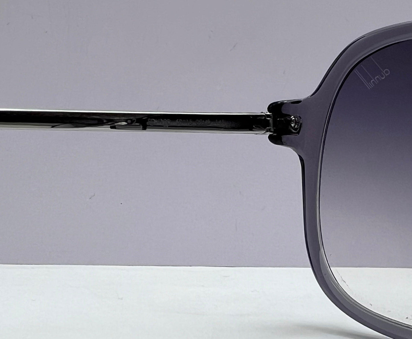 Dunhill Sdh130 09Mb-Transparent Grey Frame-Gradient Grey Lenses-100% Authentic