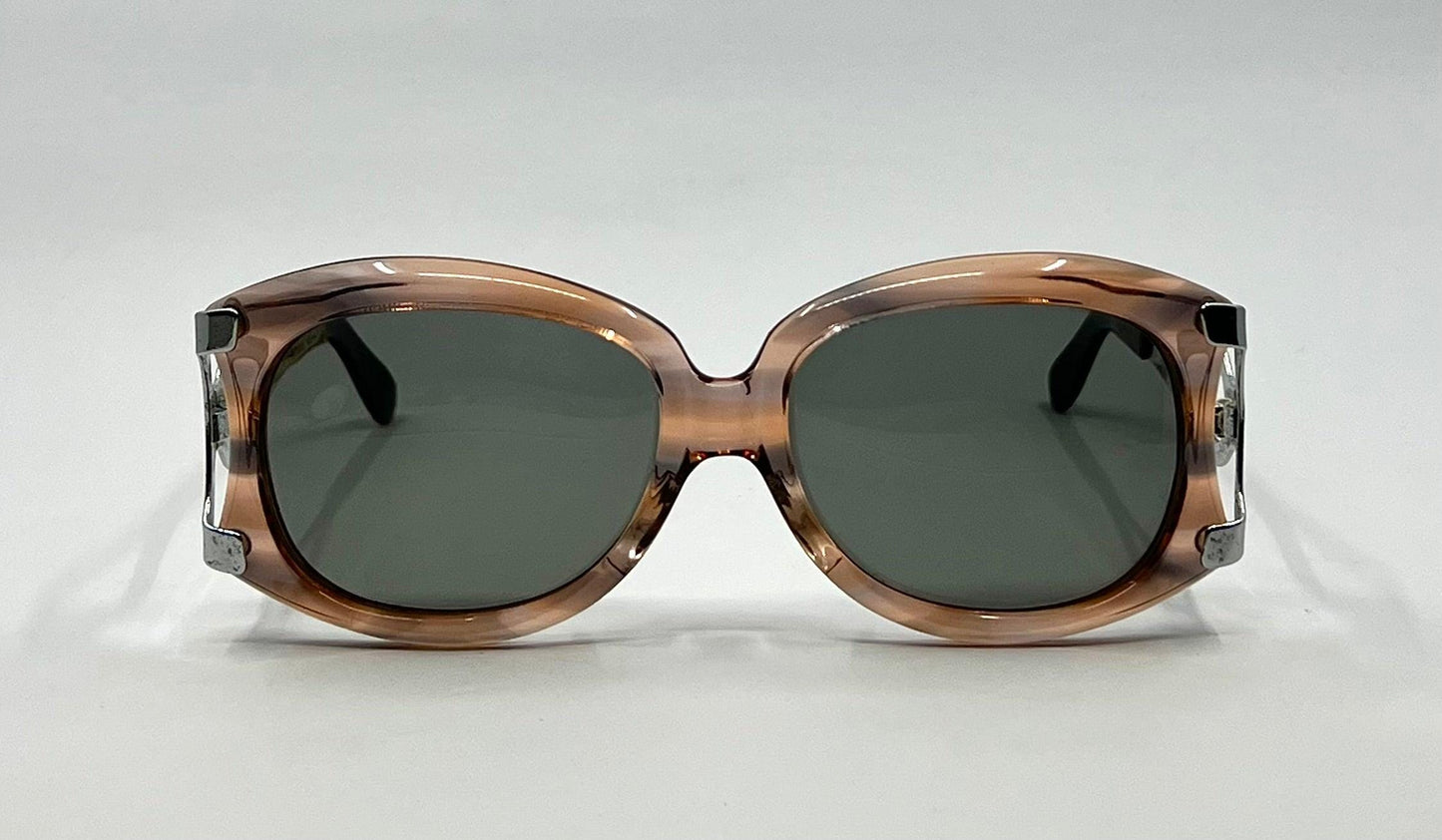 Vintage 1970s Brown Acetate & Steel Sunglasses – Polarized – 47-20-145