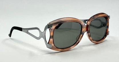 Vintage 1970s Brown Acetate & Steel Sunglasses – Polarized – 47-20-145