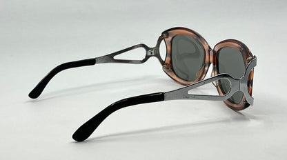 Vintage 1970s Brown Acetate & Steel Sunglasses – Polarized – 47-20-145